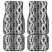 Hawaiian Ohia Lehua Lei Car Mats Plaid Palaka Eleele Pattern LT9 - Polynesian Pride