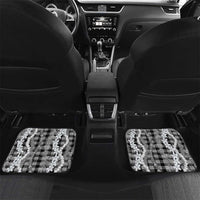 Hawaiian Ohia Lehua Lei Car Mats Plaid Palaka Eleele Pattern LT9 Set 2pcs - Back Black - Polynesian Pride