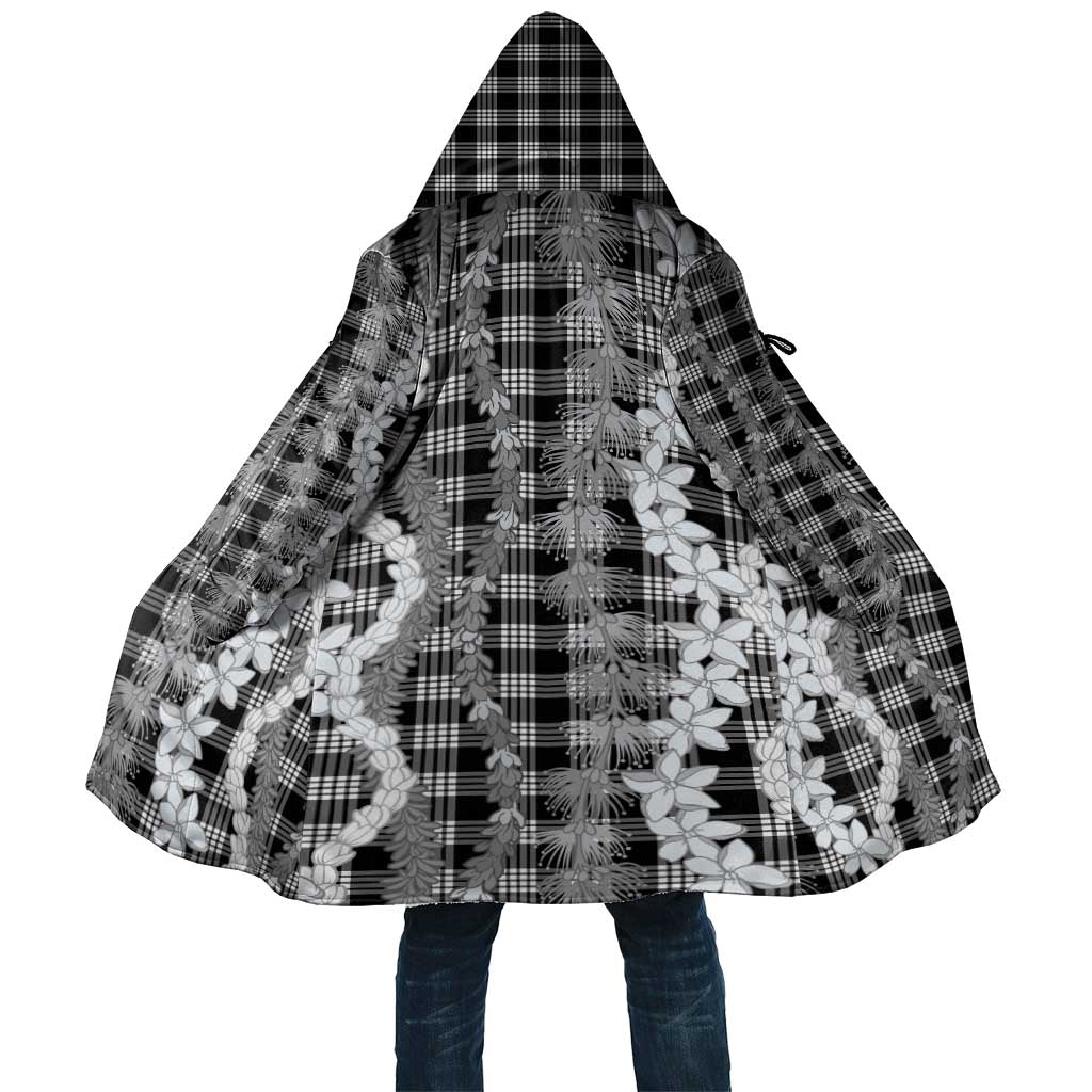Hawaiian Ohia Lehua Lei Cloak Plaid Palaka Eleele Pattern LT9 Unisex Black - Polynesian Pride