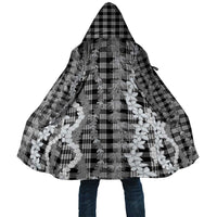 Hawaiian Ohia Lehua Lei Cloak Plaid Palaka Eleele Pattern LT9 Unisex Black - Polynesian Pride