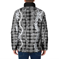 Hawaiian Ohia Lehua Lei Padded Jacket Plaid Palaka Eleele Pattern LT9 - Polynesian Pride