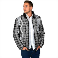 Hawaiian Ohia Lehua Lei Padded Jacket Plaid Palaka Eleele Pattern LT9 - Polynesian Pride