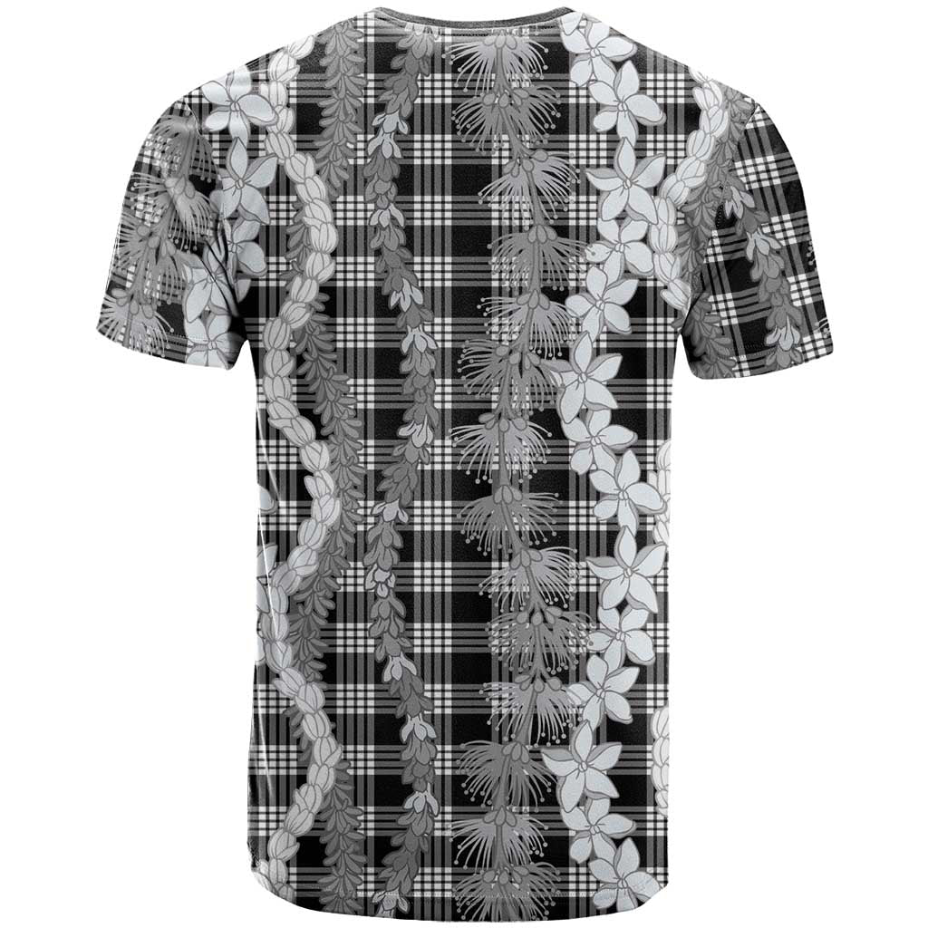 Hawaiian Ohia Lehua Lei T Shirt Plaid Palaka Eleele Pattern LT9 - Polynesian Pride