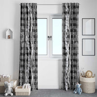 Hawaiian Ohia Lehua Lei Window Curtain Plaid Palaka Eleele Pattern LT9 - Polynesian Pride
