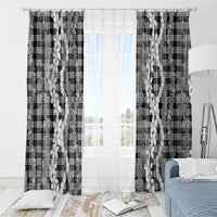 Hawaiian Ohia Lehua Lei Window Curtain Plaid Palaka Eleele Pattern LT9 - Polynesian Pride