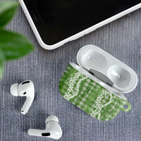 Hawaiian Ohia Lehua Lei AirPods Case Plaid Palaka Omaomao Pattern LT9 - Polynesian Pride