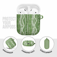 Hawaiian Ohia Lehua Lei AirPods Case Plaid Palaka Omaomao Pattern LT9 - Polynesian Pride