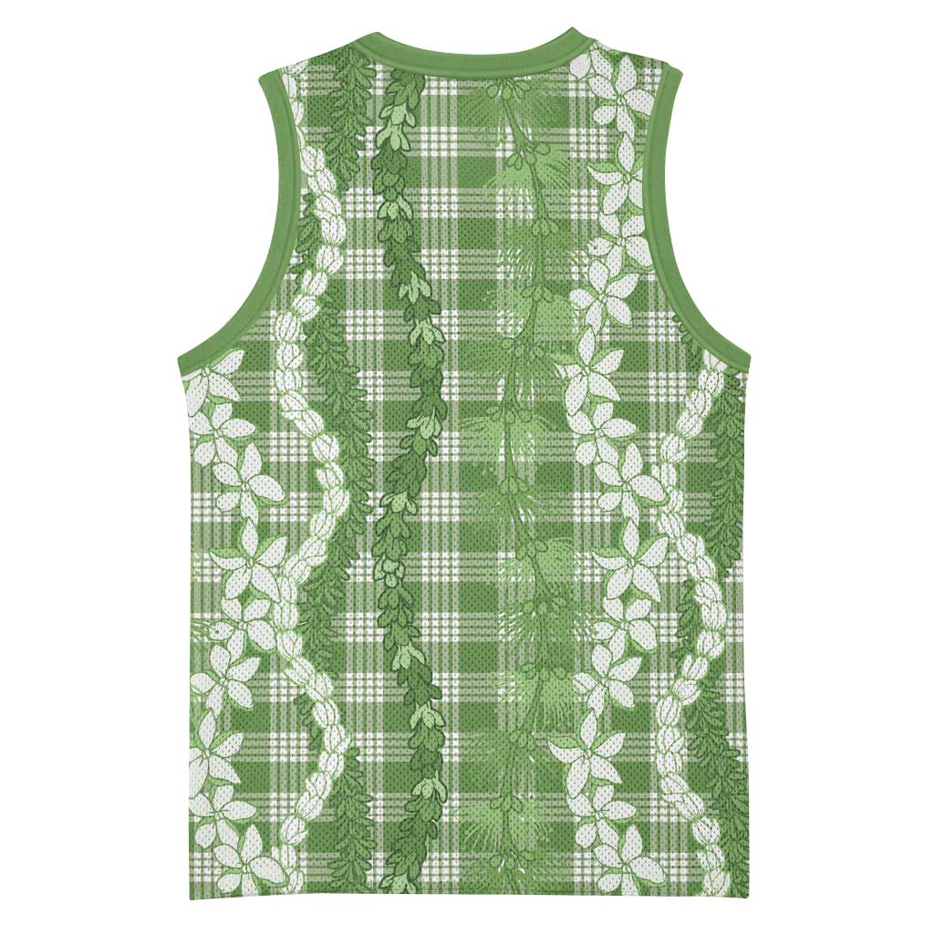Hawaiian Ohia Lehua Lei Basketball Jersey Plaid Palaka Omaomao Pattern LT9 - Polynesian Pride