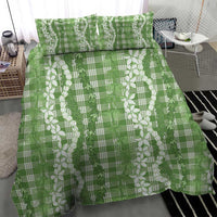 Hawaiian Ohia Lehua Lei Bedding Set Plaid Palaka Omaomao Pattern LT9 - Polynesian Pride