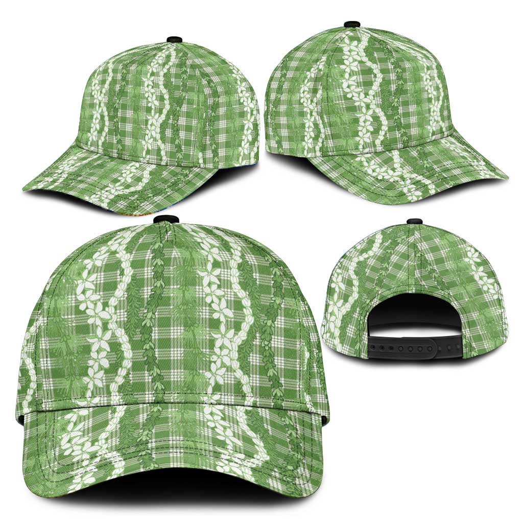 Hawaiian Ohia Lehua Lei Classic Cap Plaid Palaka Omaomao Pattern LT9 - Polynesian Pride