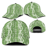 Hawaiian Ohia Lehua Lei Classic Cap Plaid Palaka Omaomao Pattern LT9 - Polynesian Pride