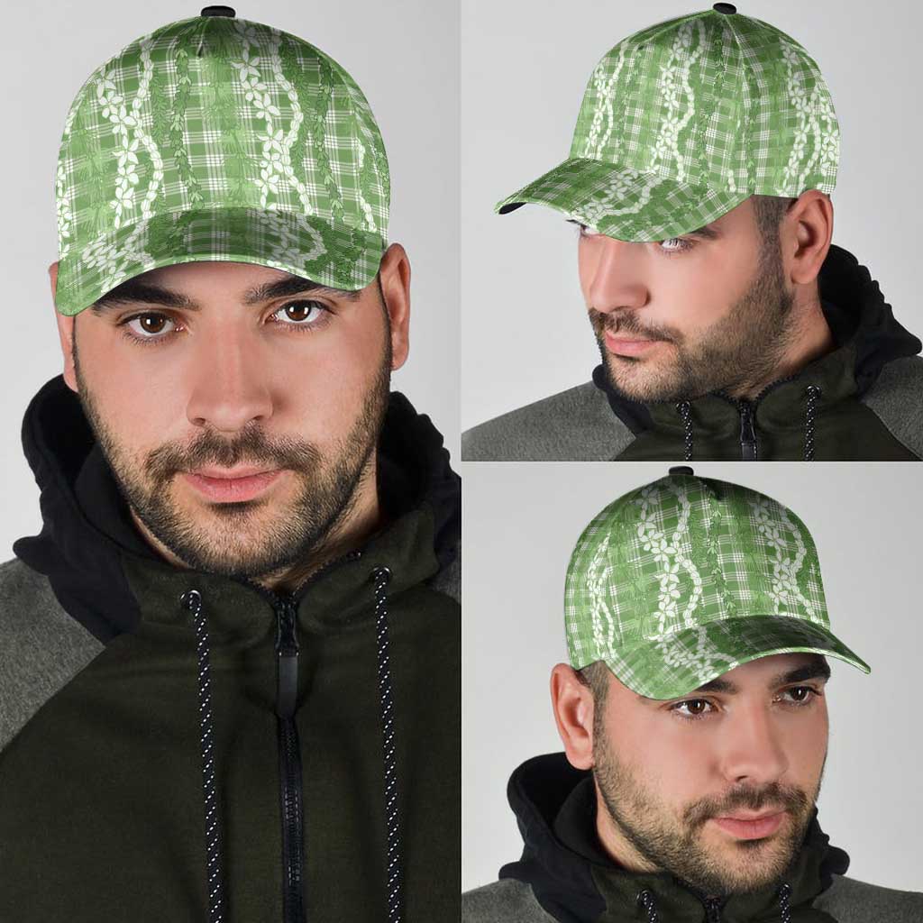 Hawaiian Ohia Lehua Lei Classic Cap Plaid Palaka Omaomao Pattern LT9 - Polynesian Pride