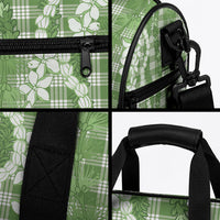 Hawaiian Ohia Lehua Lei Duffle Bag Plaid Palaka Omaomao Pattern LT9 - Polynesian Pride