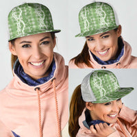 Hawaiian Ohia Lehua Lei Mesh Trucker Cap Plaid Palaka Omaomao Pattern LT9 - Polynesian Pride