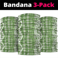 Hawaiian Ohia Lehua Lei Neck Gaiter Plaid Palaka Omaomao Pattern LT9 package One Size: 25*50cm Green - Polynesian Pride