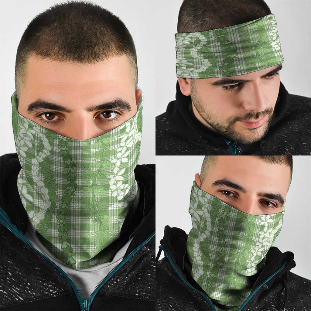 Hawaiian Ohia Lehua Lei Neck Gaiter Plaid Palaka Omaomao Pattern LT9 - Polynesian Pride