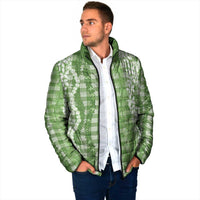Hawaiian Ohia Lehua Lei Padded Jacket Plaid Palaka Omaomao Pattern LT9 - Polynesian Pride