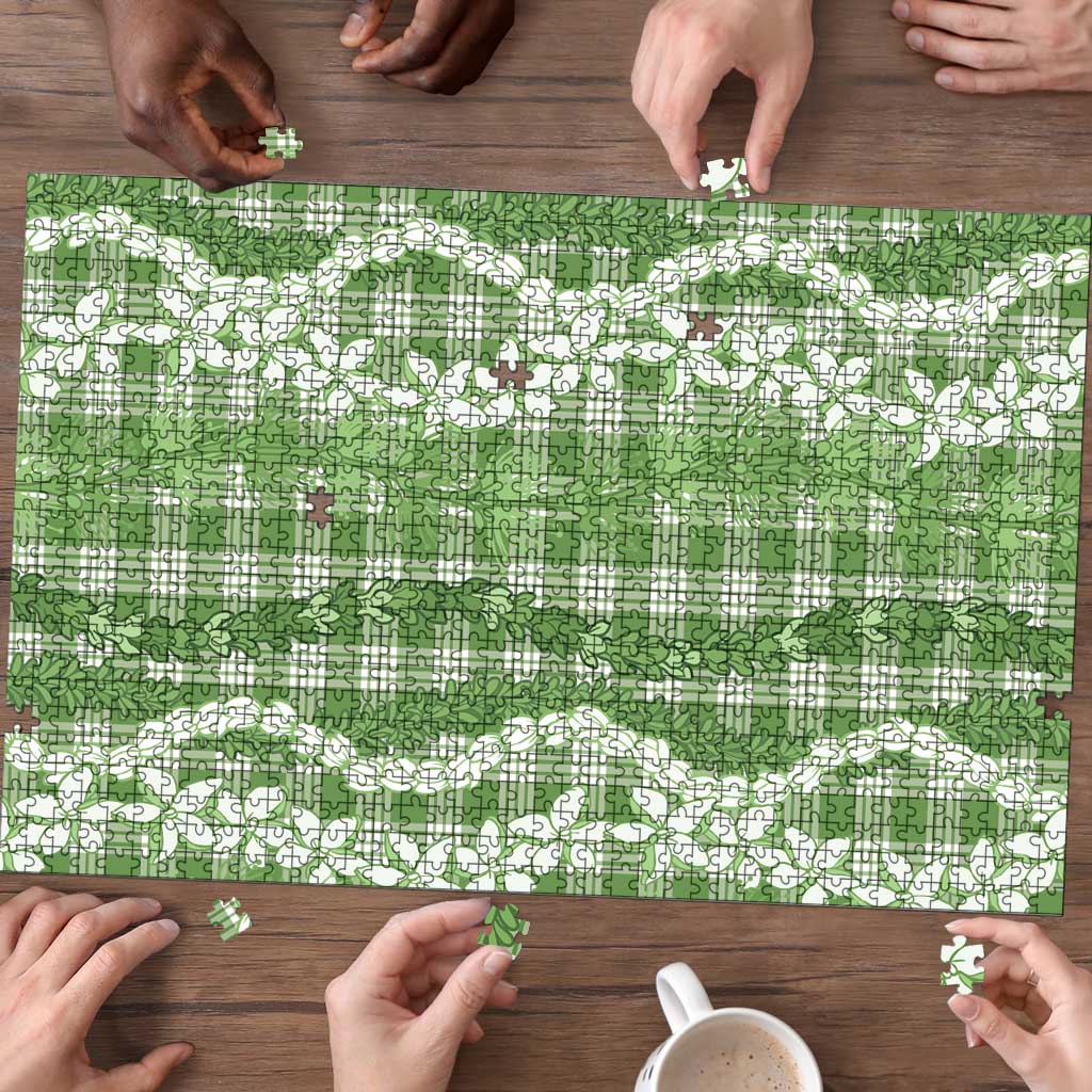 Hawaiian Ohia Lehua Lei Puzzle Plaid Palaka Omaomao Pattern LT9 - Polynesian Pride