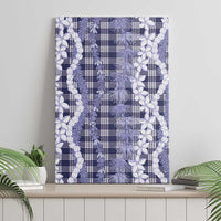 Hawaiian Ohia Lehua Lei Canvas Wall Art Plaid Palaka Uliuli hohonu Pattern LT9 - Polynesian Pride