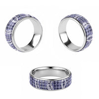 Hawaiian Ohia Lehua Lei Classic Ring Plaid Palaka Uliuli hohonu Pattern LT9 - Polynesian Pride