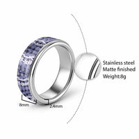 Hawaiian Ohia Lehua Lei Classic Ring Plaid Palaka Uliuli hohonu Pattern LT9 - Polynesian Pride