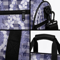 Hawaiian Ohia Lehua Lei Duffle Bag Plaid Palaka Uliuli hohonu Pattern LT9 - Polynesian Pride