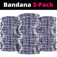 Hawaiian Ohia Lehua Lei Neck Gaiter Plaid Palaka Uliuli hohonu Pattern LT9 package One Size: 25*50cm Navy - Polynesian Pride