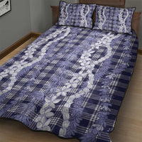 Hawaiian Ohia Lehua Lei Quilt Bed Set Plaid Palaka Uliuli hohonu Pattern LT9 - Polynesian Pride