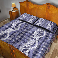 Hawaiian Ohia Lehua Lei Quilt Bed Set Plaid Palaka Uliuli hohonu Pattern LT9 - Polynesian Pride