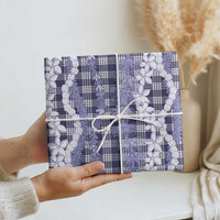 Hawaiian Ohia Lehua Lei Wrapping Paper Plaid Palaka Uliuli hohonu Pattern LT9 - Polynesian Pride