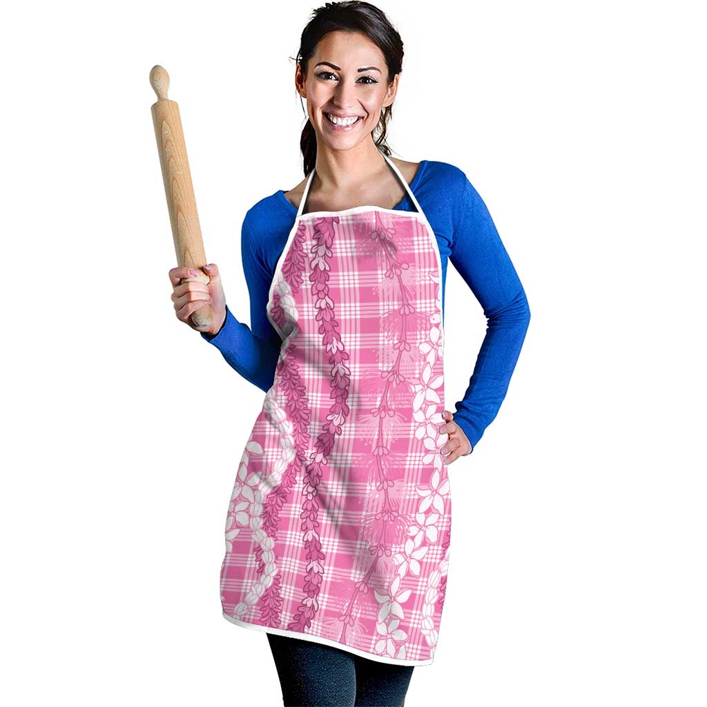 Hawaiian Ohia Lehua Lei Apron Plaid Palaka Akala Pattern LT9 - Polynesian Pride