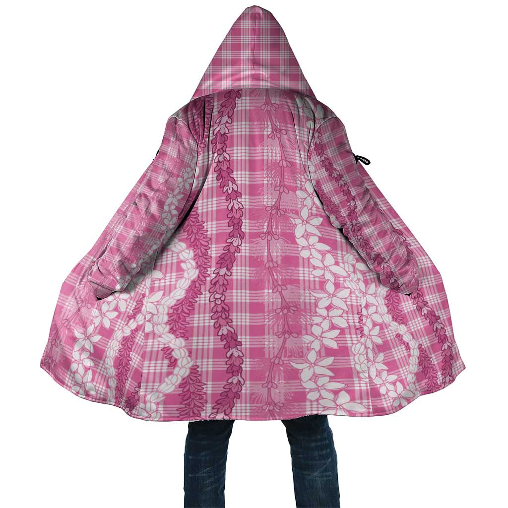 Hawaiian Ohia Lehua Lei Cloak Plaid Palaka Akala Pattern LT9 Unisex Pink - Polynesian Pride