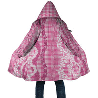 Hawaiian Ohia Lehua Lei Cloak Plaid Palaka Akala Pattern LT9 Unisex Pink - Polynesian Pride