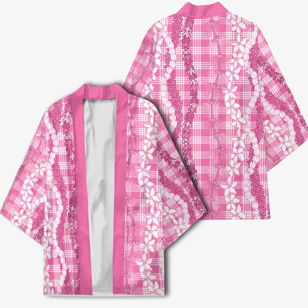 Hawaiian Ohia Lehua Lei Kimono Plaid Palaka Akala Pattern LT9 - Polynesian Pride