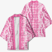 Hawaiian Ohia Lehua Lei Kimono Plaid Palaka Akala Pattern LT9 - Polynesian Pride