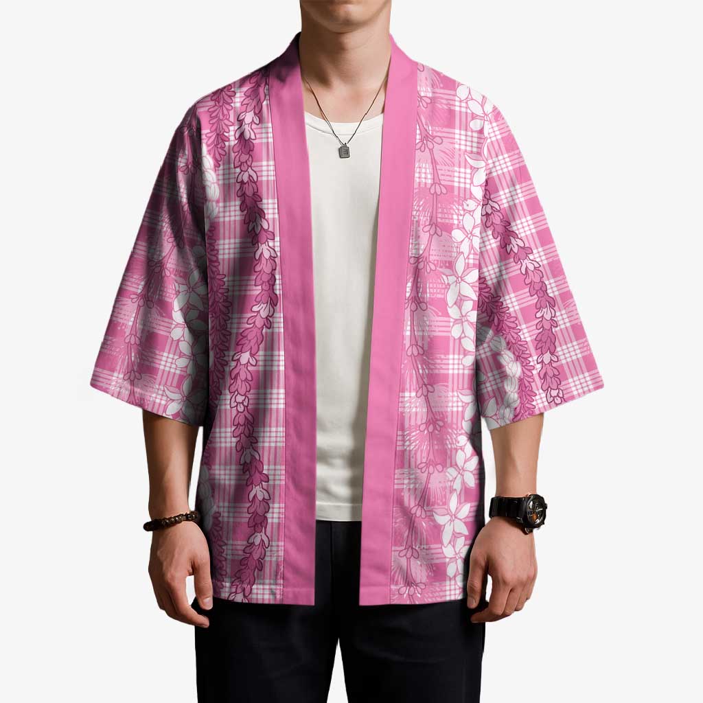 Hawaiian Ohia Lehua Lei Kimono Plaid Palaka Akala Pattern LT9 - Polynesian Pride