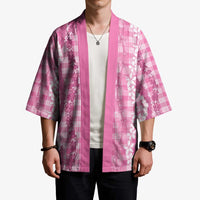 Hawaiian Ohia Lehua Lei Kimono Plaid Palaka Akala Pattern LT9 - Polynesian Pride