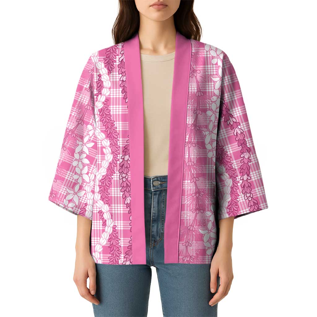 Hawaiian Ohia Lehua Lei Kimono Plaid Palaka Akala Pattern LT9 - Polynesian Pride