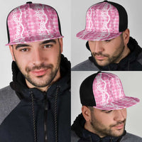 Hawaiian Ohia Lehua Lei Mesh Trucker Cap Plaid Palaka Akala Pattern LT9 - Polynesian Pride