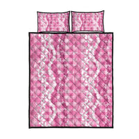 Hawaiian Ohia Lehua Lei Quilt Bed Set Plaid Palaka Akala Pattern LT9 - Polynesian Pride