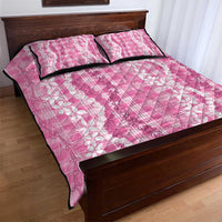 Hawaiian Ohia Lehua Lei Quilt Bed Set Plaid Palaka Akala Pattern LT9 - Polynesian Pride