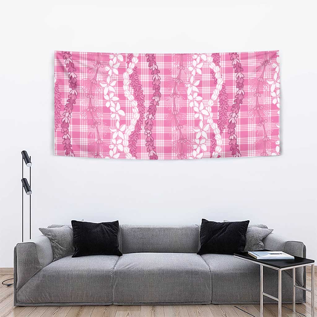 Hawaiian Ohia Lehua Lei Tapestry Plaid Palaka Akala Pattern LT9 - Polynesian Pride