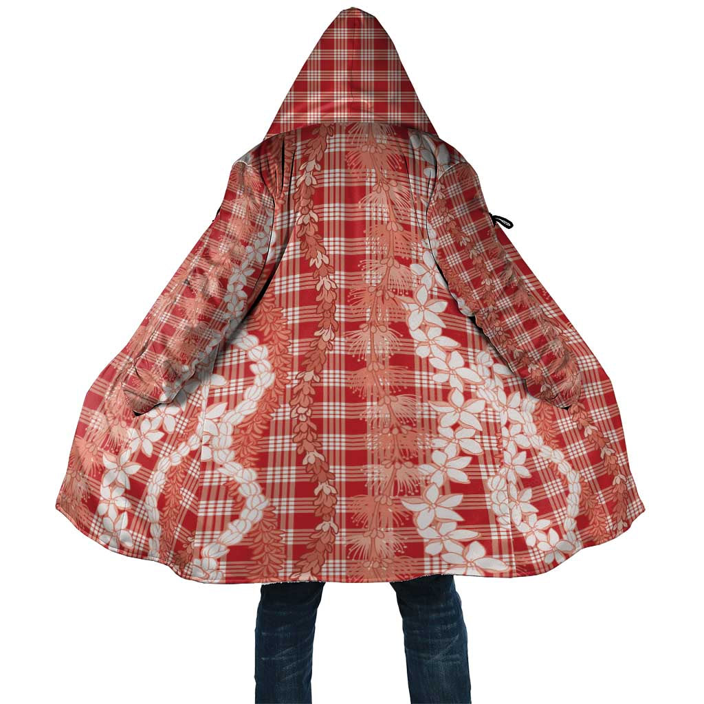 Hawaiian Ohia Lehua Lei Cloak Plaid Palaka Ulaula Pattern LT9 Unisex Red - Polynesian Pride