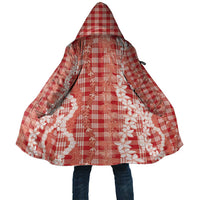 Hawaiian Ohia Lehua Lei Cloak Plaid Palaka Ulaula Pattern LT9 Unisex Red - Polynesian Pride