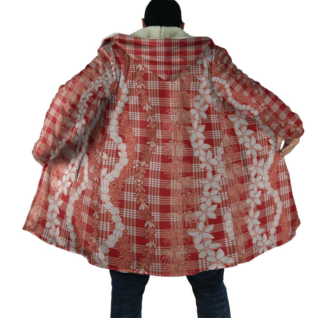 Hawaiian Ohia Lehua Lei Cloak Plaid Palaka Ulaula Pattern LT9 - Polynesian Pride