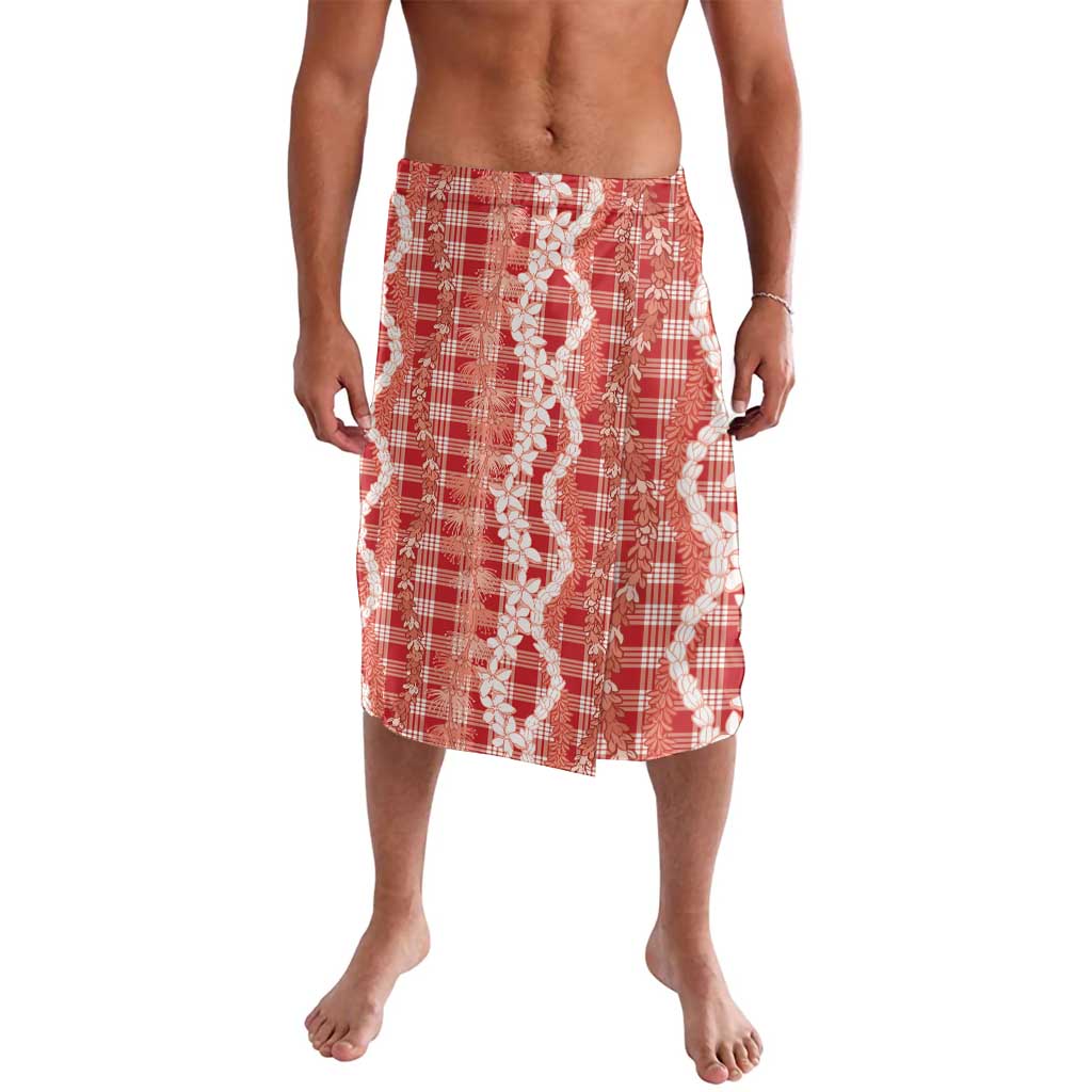 Hawaiian Ohia Lehua Lei Lavalava Plaid Palaka Ulaula Pattern LT9 Red - Polynesian Pride