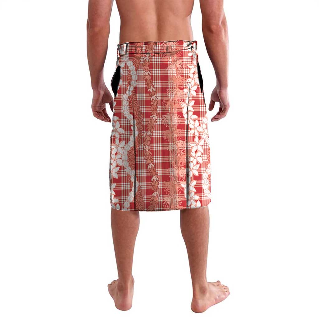 Hawaiian Ohia Lehua Lei Lavalava Plaid Palaka Ulaula Pattern LT9 - Polynesian Pride