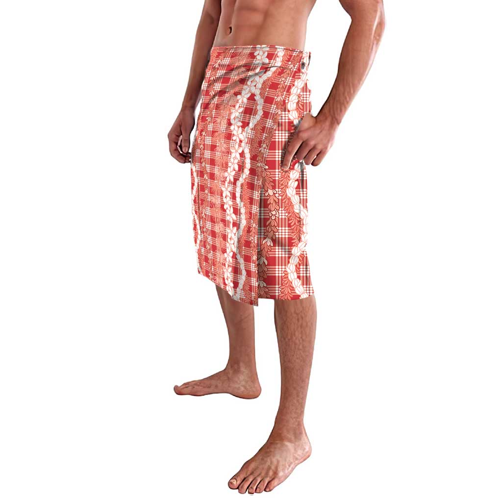 Hawaiian Ohia Lehua Lei Lavalava Plaid Palaka Ulaula Pattern LT9 - Polynesian Pride