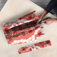 Hawaiian Ohia Lehua Lei Umbrella Plaid Palaka Ulaula Pattern LT9 - Polynesian Pride