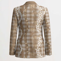 Hawaiian Ohia Lehua Lei Blazer Plaid Palaka Kalaihaahaa Pattern LT9 - Polynesian Pride